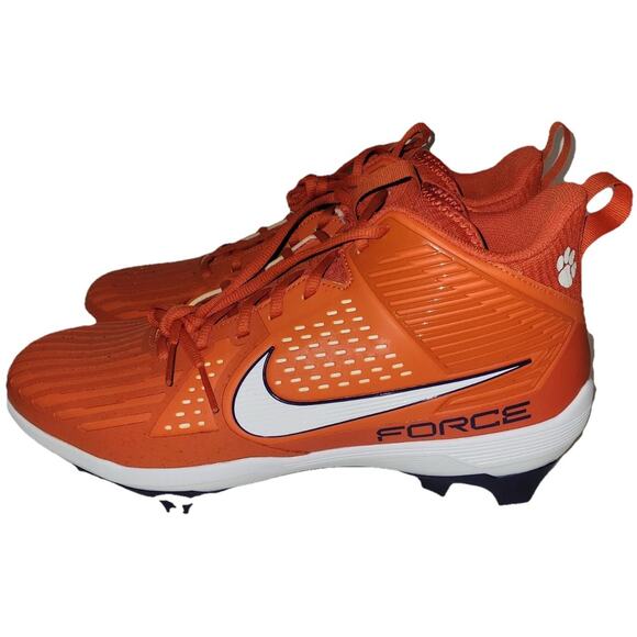 Nike Force Savage Pro 3 Clemson Tigers Football Cleats Orange FJ5748-801 Size 14 - Picture 2 of 5